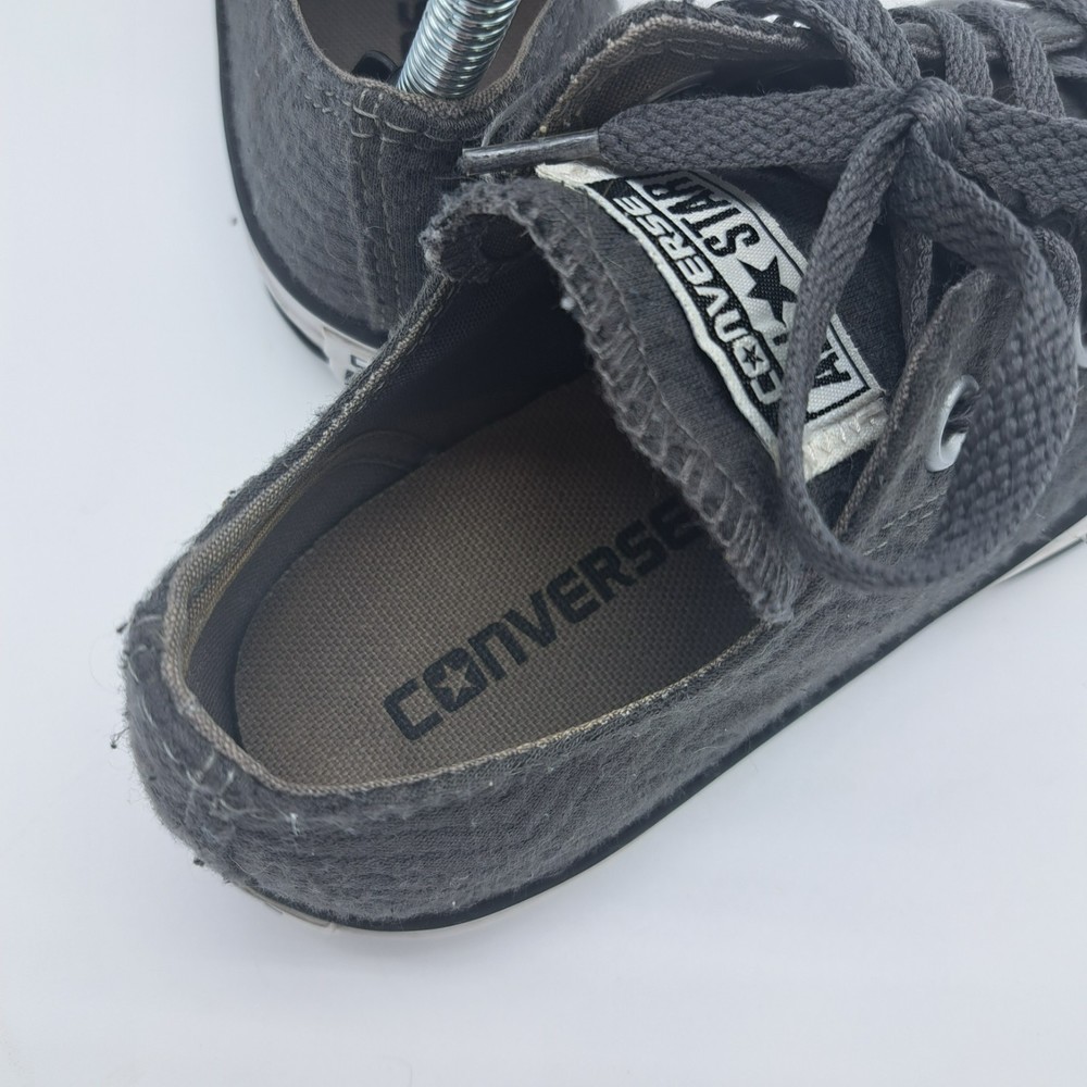 Converse Womens Size 8 All Star Canvas Sneakers Gray Low Top Lace Up Original - Picture 6 of 7